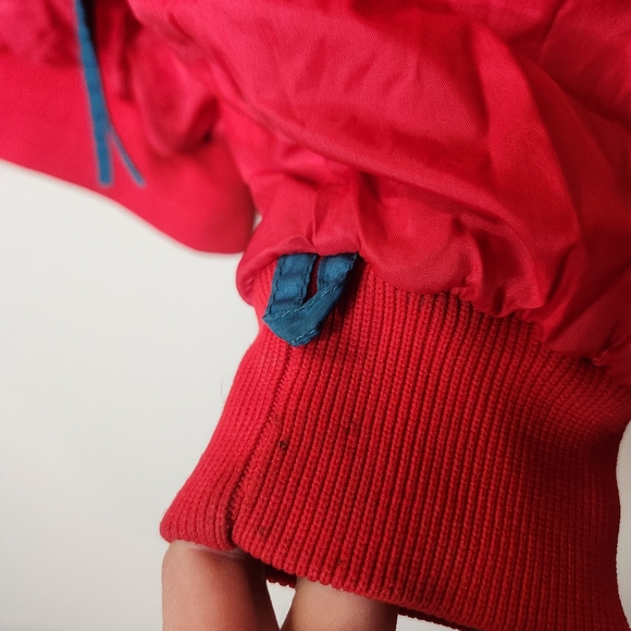 Vintage Columbia Mens XL Reversible Red Blue Bomber Jacket - Picture 9 of 9